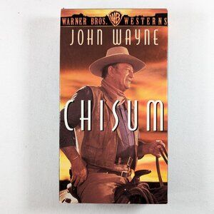 3/$15 Vintage VHS tape CHISUM with John Wayne Classic Western movie